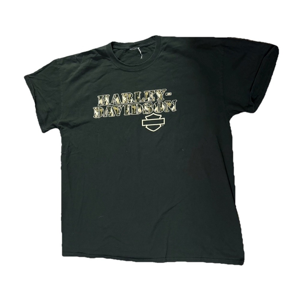 Vintage Harley Davidson Adventure Cycles Dover Ohio Black T Shirt XXL 3XL USA